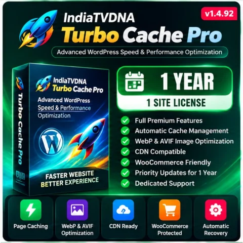 AajTakDNA Turbo Cache Pro – Speed & Performance Optimization – 1 Year / 1 Site